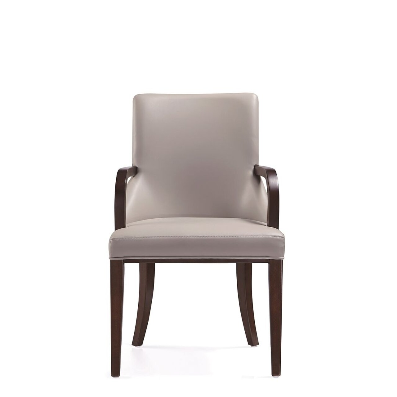 Manhattan Comfort Shubert Modern Faux Leather and Velvet Dining Armchair